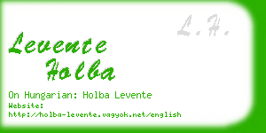 levente holba business card